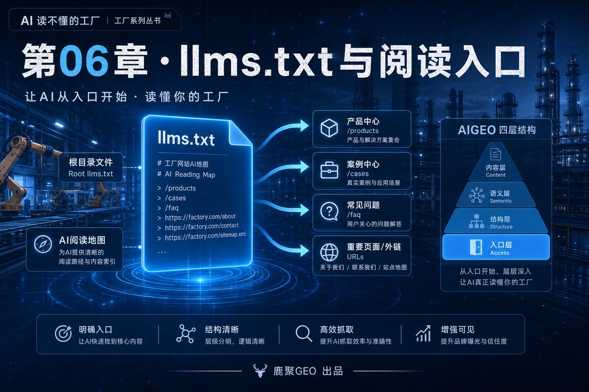 《AI 读不懂的工厂》 第 06 章 · llms.txt 与阅读入口