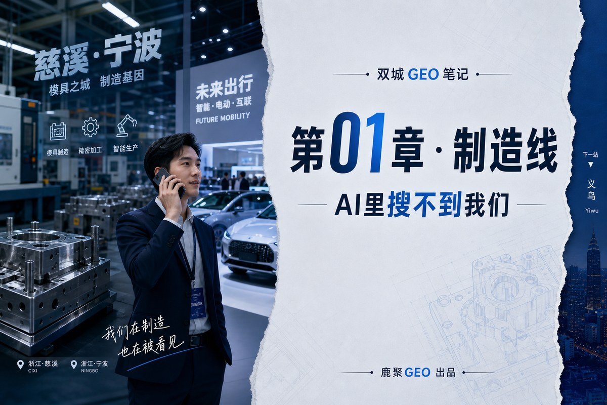 《双城 GEO 笔记》 第 01 章 · 制造线 · AI 里搜不到我们