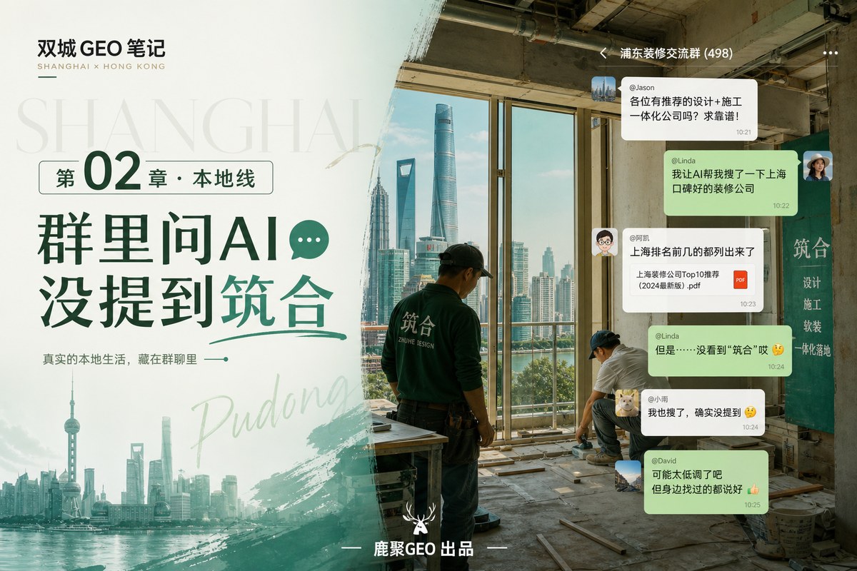 《双城 GEO 笔记》 第 02 章 · 本地线 · 群里问 AI，没提到筑合