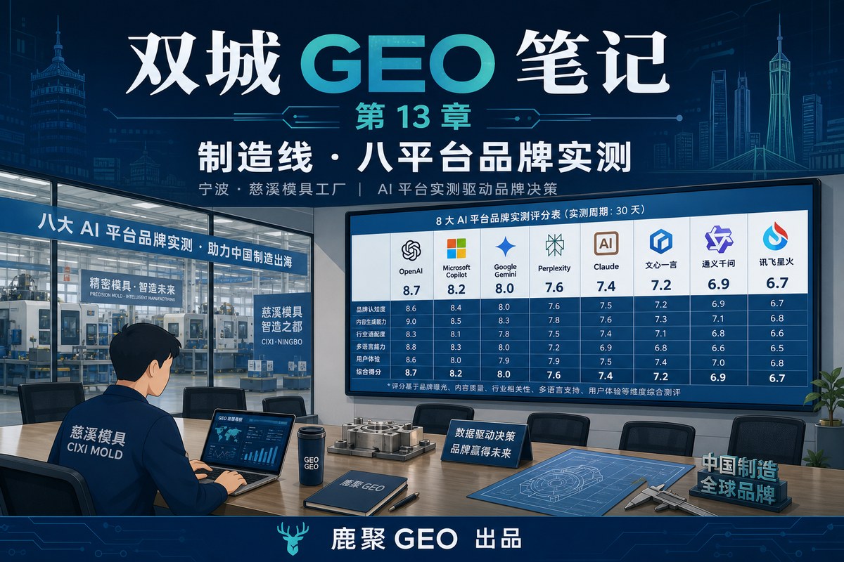 《双城 GEO 笔记》 第 13 章 · 制造线 · 八平台品牌实测