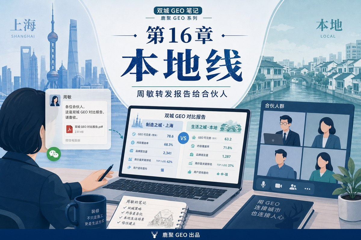 《双城 GEO 笔记》 第 16 章 · 本地线 · 周敏转发报告给合伙人