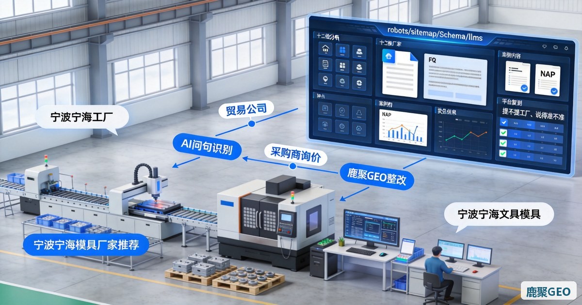 宁波宁海县 · 鹿聚GEO 怎么样？——宁海文具模具厂被 AI 误判为贸易公司