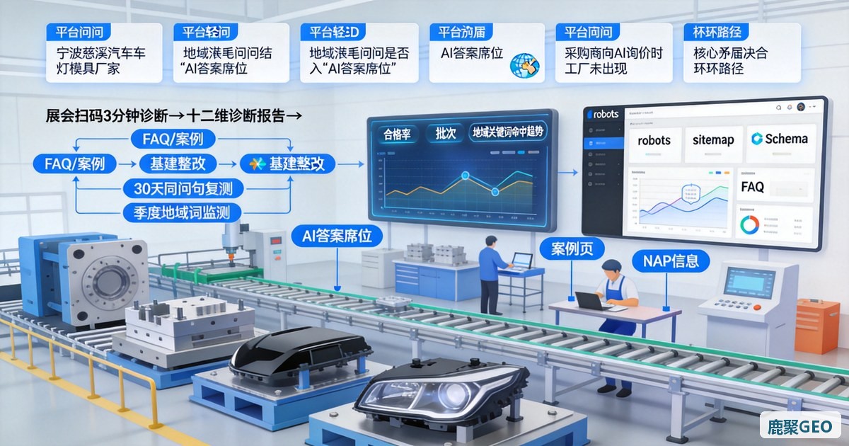 宁波慈溪市 · 鹿聚GEO 怎么样？——慈溪车灯模具：豆包问句有没有进答案席位